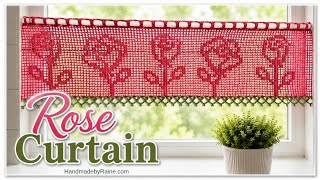 How To Crochet Rose Curtain 🌹