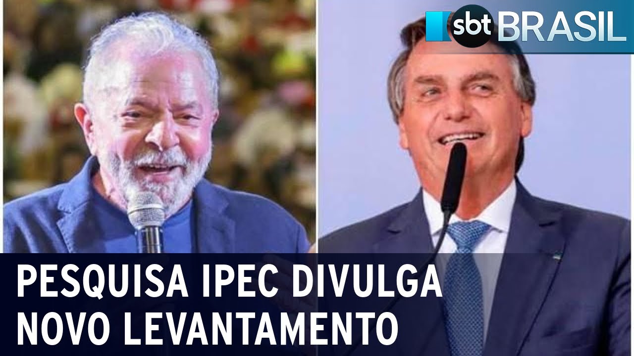 Lula tem 44% e Bolsonaro aparece com 31%, aponta pesquisa Ipec | SBT Brasil (06/09/22)