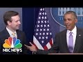 President Obama Surprises Josh Earnest at Last Press Briefing | NBC News