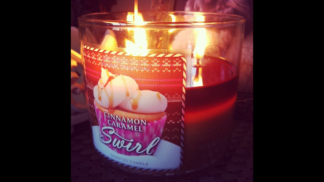 Cinnamon Caramel Swirl Candle Review Bath & Body Works - YouTube