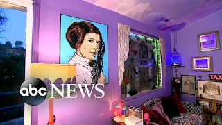 An exclusive live look inside Carrie Fisher's unique home