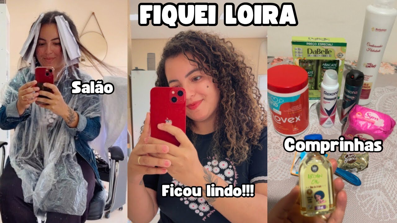 FICANDO LOIRA 💆🏼‍♀️ + CORTEI O CABELO! COMPRINHAS DE FARMÁCIA 🛍️ 