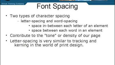 CSS 2 & 3 - 7.11 Font Spacing