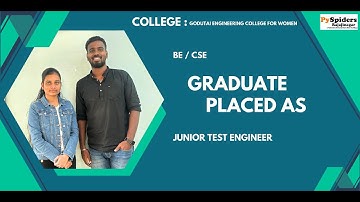 BE ( CSE ) Graduate Placement Story From PySpiders Rajajinagar | As aJunior Test Engineer