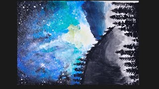 Easy acrylic galaxy painting | phenomenonal galaxy artwork