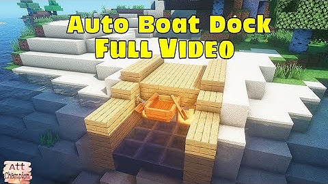 Minecraft: Simple Redstone Build Hack . Auto Boat Dock. Full video.  Must watched video.