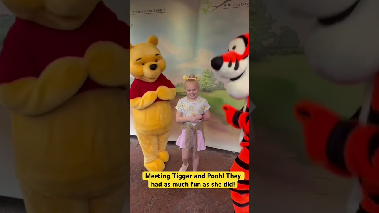 “Disney character “meet and greet” with Tigger and Pooh as m Walt Disney World’s Magic Kingdom”
