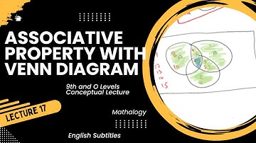 Lecture 17 Verification of Associative Property using Venn Diagram | Sets and Relations | Conceptual