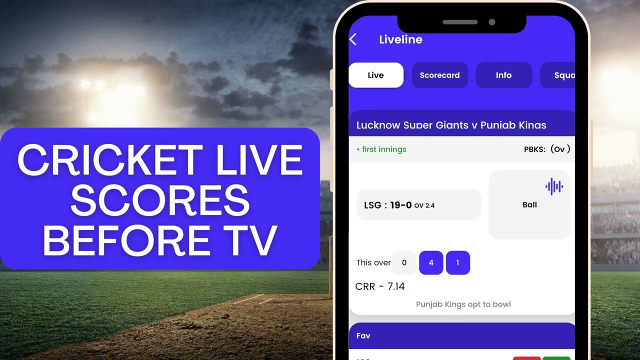 Get Real-Time Cricket Scores Before TV with Fast Live Line