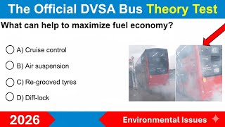 DVSA Bus and Coach PCV Licence Theory Test and Answers - Environmental Issues 2026 screenshot 2