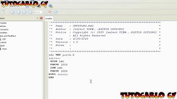 TUTORIAL 1 PROGRAMACION BASIC PRO MICROCODE