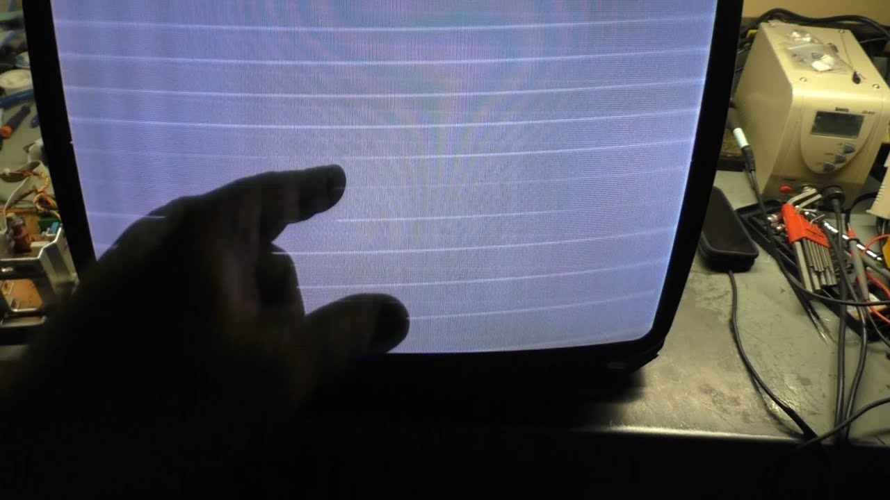 25" Hantarex Polo Arcade Monitor Chassis Repair - All WHITE Screen With
