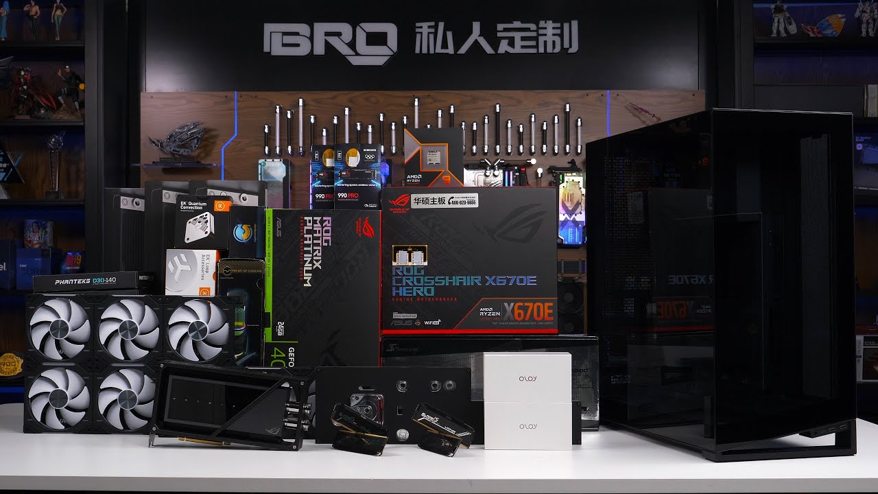 「BRO」4K Water Cooled PC Build PHANTEKS NV9 AMD RYZEN 9 9950X. 追风者NV9 9950X黑色海景房 