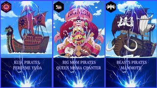 One Piece List of All Known Pirates Ship ll Pirates Name & Name ll Pirates Logo #onepiece
