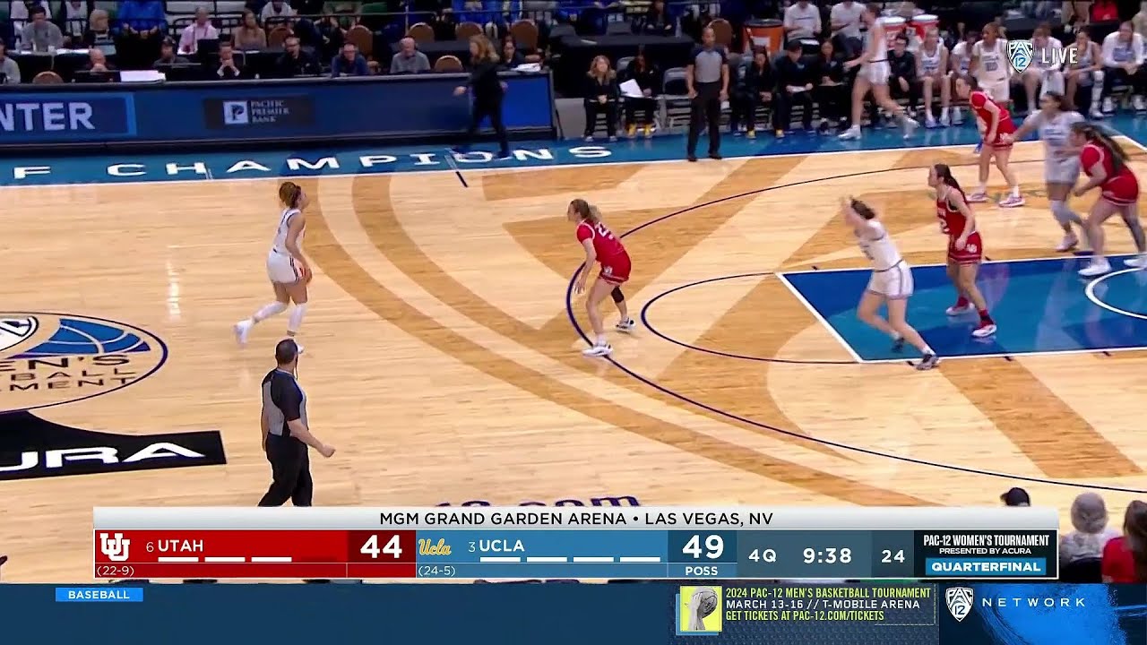 FULL 4th Quarter: Pac-12 Tournament, #3 UCLA Bruins vs #6 Utah Utes | Women's College Basketball