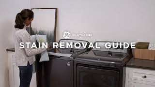 GE Appliances Top Load Washer with Stain Removal Guide