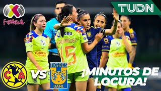 ¡MINUTOS DE LOCURA: GOL Y POLÉMICA! | América 3-1 Tigres | Liga Mx Femenil - CL2024 Semis | TUDN