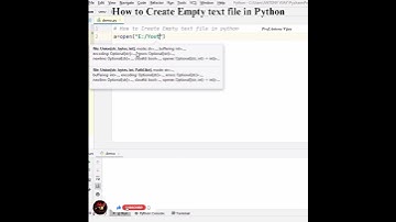 How to create empty text file in Python Programming| Prof.Antony Vijay #shorts