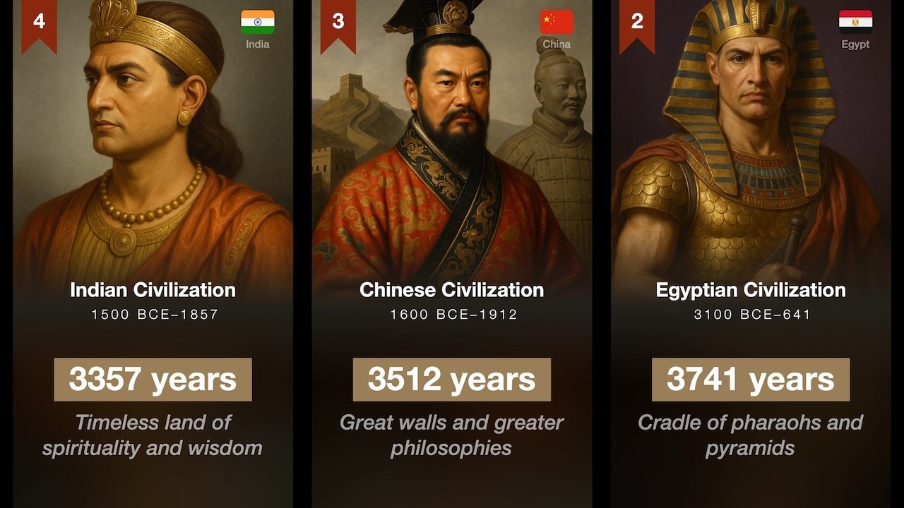 Top 100 Empires of All Time — Ranked by Time Survived