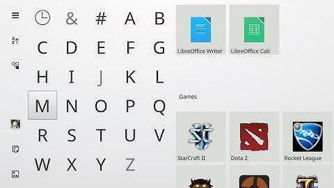 Tiled Menu: Jump To Letter View