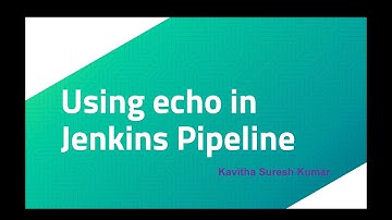 Using echo in Jenkins Pipeline