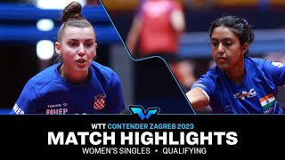 Lea Rakovac vs Ayhika Mukherjee | WS Qual | WTT Contender Zagreb 2023