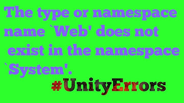 The type or namespace name `Web