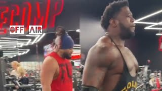 Unseen footage of Jacob Fatu hanging with Royce Keys at the gym after WWE RAW went off air 
