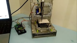 How to make Mini CNC plotter machine at home using Arduino, L293d Motor shield & old DVD drive