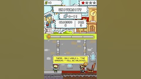 Scribblenauts DS - Puzzle 0-11 Solution