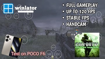 GAMEPLAY WINLATOR 2025 | POCO F6 | Call Of Duty 4 : Modern Warfare