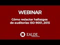 Cómo redactar hallazgos de auditorías ISO 9001 2015