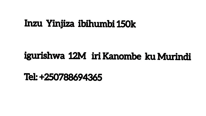 Kanombe ku Murindi Inzu Zinjiza 150k Price: 12M Tel: +250788694365