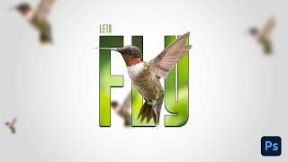 Fly Bird Typography Effect in Photoshop