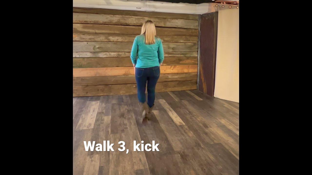 Learn How To Line Dance! Beginners’ steps: walk 3 kick/back 3 touch and side steps.