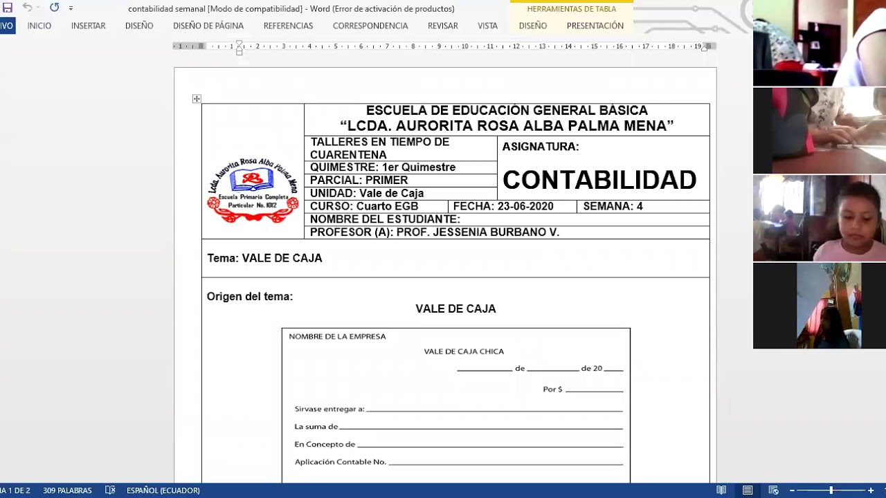 contabilidad como llenar el vale de caja - YouTube