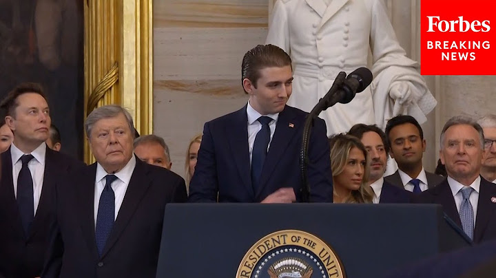JUST IN: Barron Trump And Tiffany Trump Arrive In Capitol Rotunda For Father's Inauguration