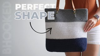 How to crochet a bag with PERFECT shape!