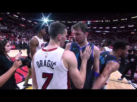 Luka Doncic & Goran Dragic Exchange Their Jerseys | Mavericks vs Heat - March 28, 2019