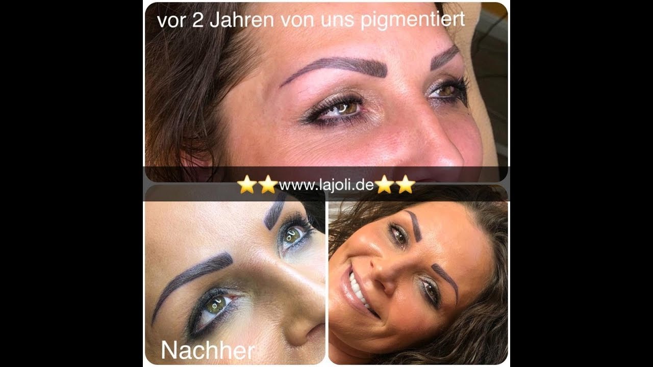 Augenbrauen Permanent Make Up Von Lajoli Vorher Nachher Youtube