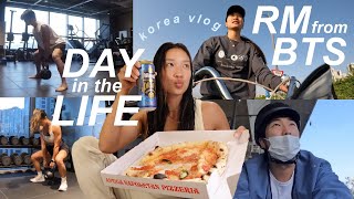 DAY IN THE LIFE AS RM (from BTS) // workout routine, korean food, biking the han river!