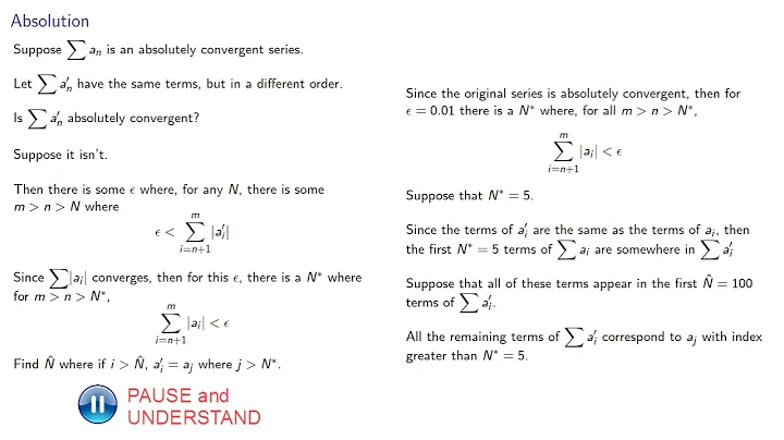 Rearranging Absolutely Convergent Series