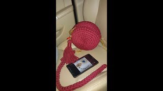 شنطه مدوره للكبار بخيط كليم. (Part 1) crochet