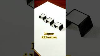 3D Blocks Illusion 😲 | Easy Drawing Trick #Shorts #3dart #illusionart
