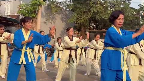 đồng diễn thái cực trường sinh đạo  kỷ niệm 20 năm thành lập CLB TDDS thị trấn Hữu Lũng