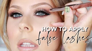 How to apply false lashes! THE EASY WAY! | Alice Jackson