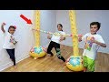 Kids Inflatable Limbo Challenge! family fun vlog video