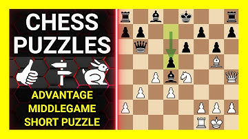 Chess Puzzles to Practice. Themes: Advantage, Middlegame, Short puzzle. Learn Chess