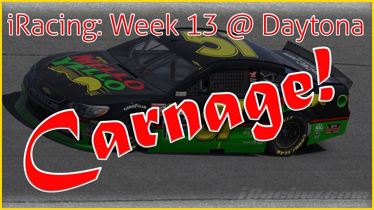 Iracing week 13 carnage daytona youtube
