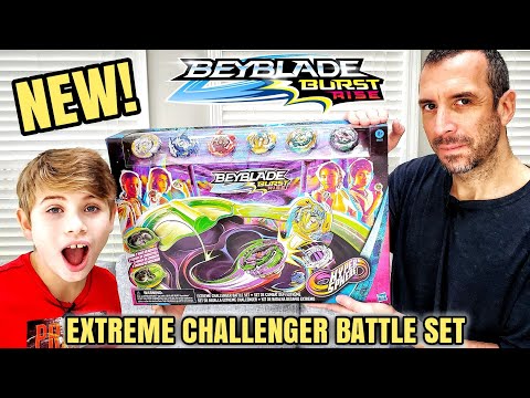 EXTREME CHALLENGER BATTLE SET by Hasbro! Beyblade Burst Rise Hypersphere - Review-Unboxing-Battles
